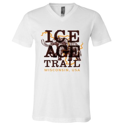 I.C.E A.G.E Trail Wisconsin Usa V-Neck T-Shirt