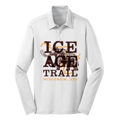 I.C.E A.G.E Trail Wisconsin Usa Silk Touch Performance Long Sleeve Polo