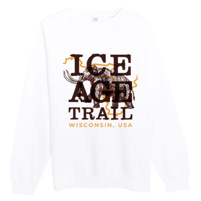 I.C.E A.G.E Trail Wisconsin Usa Premium Crewneck Sweatshirt