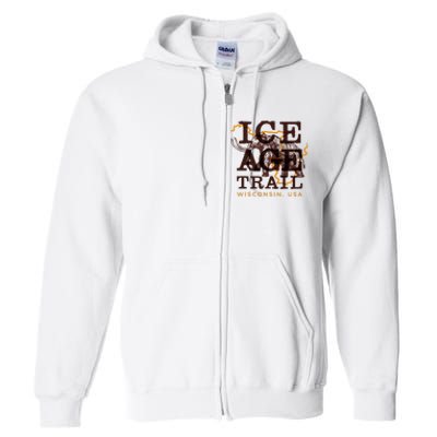 I.C.E A.G.E Trail Wisconsin Usa Full Zip Hoodie