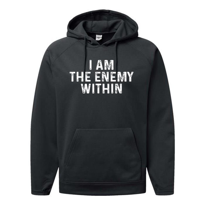 I Am The Enemy Within Simple Cute Performance Fleece Hoodie