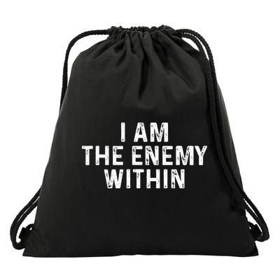 I Am The Enemy Within Simple Cute Drawstring Bag
