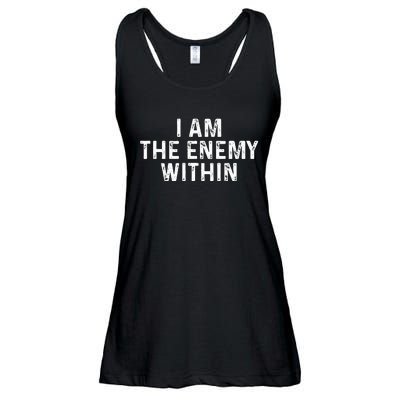 I Am The Enemy Within Simple Cute Ladies Essential Flowy Tank