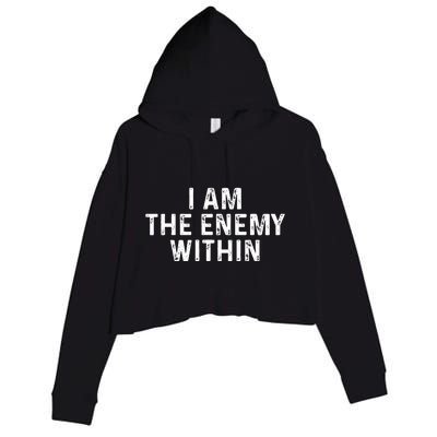 I Am The Enemy Within Simple Cute Crop Fleece Hoodie