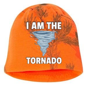 I Am The Storm Twister Tornado Hurricane Meteorologist Kati - Camo Knit Beanie