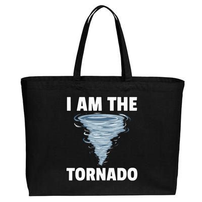 I Am The Storm Twister Tornado Hurricane Meteorologist Cotton Canvas Jumbo Tote