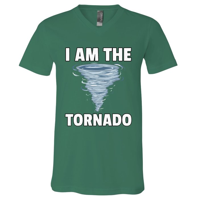 I Am The Storm Twister Tornado Hurricane Meteorologist V-Neck T-Shirt