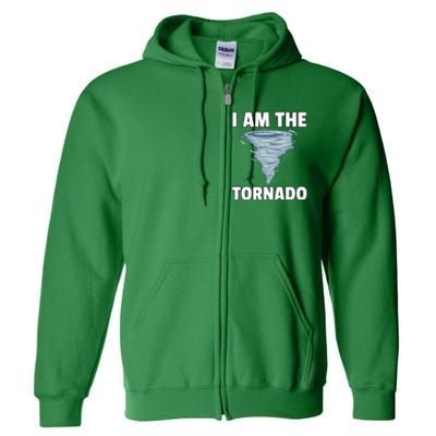 I Am The Storm Twister Tornado Hurricane Meteorologist Full Zip Hoodie