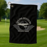 Indiana And The Temple Of Doom Aviation Badge Golf Towel