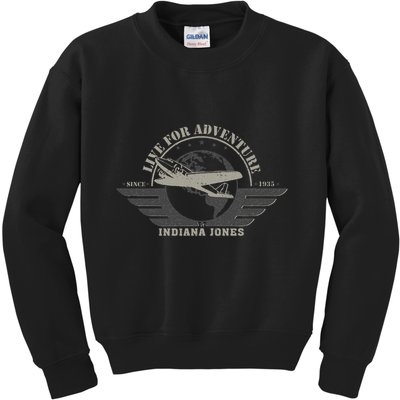 Indiana And The Temple Of Doom Aviation Badge Kids Sweatshirt