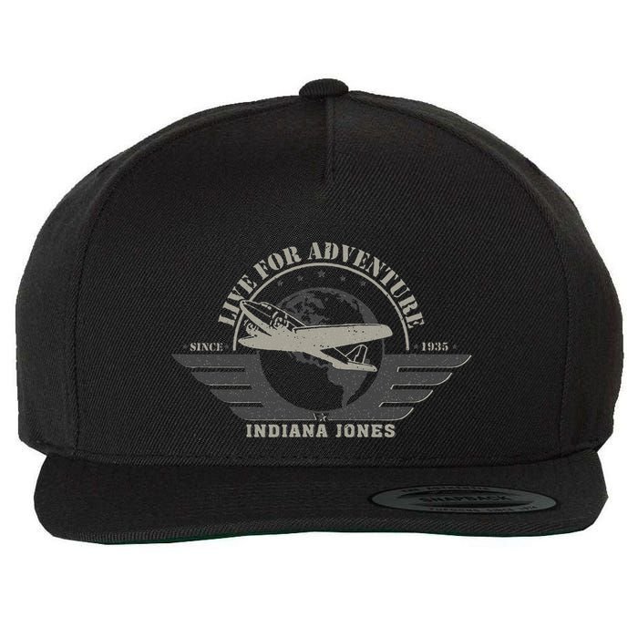Indiana And The Temple Of Doom Aviation Badge Wool Snapback Cap