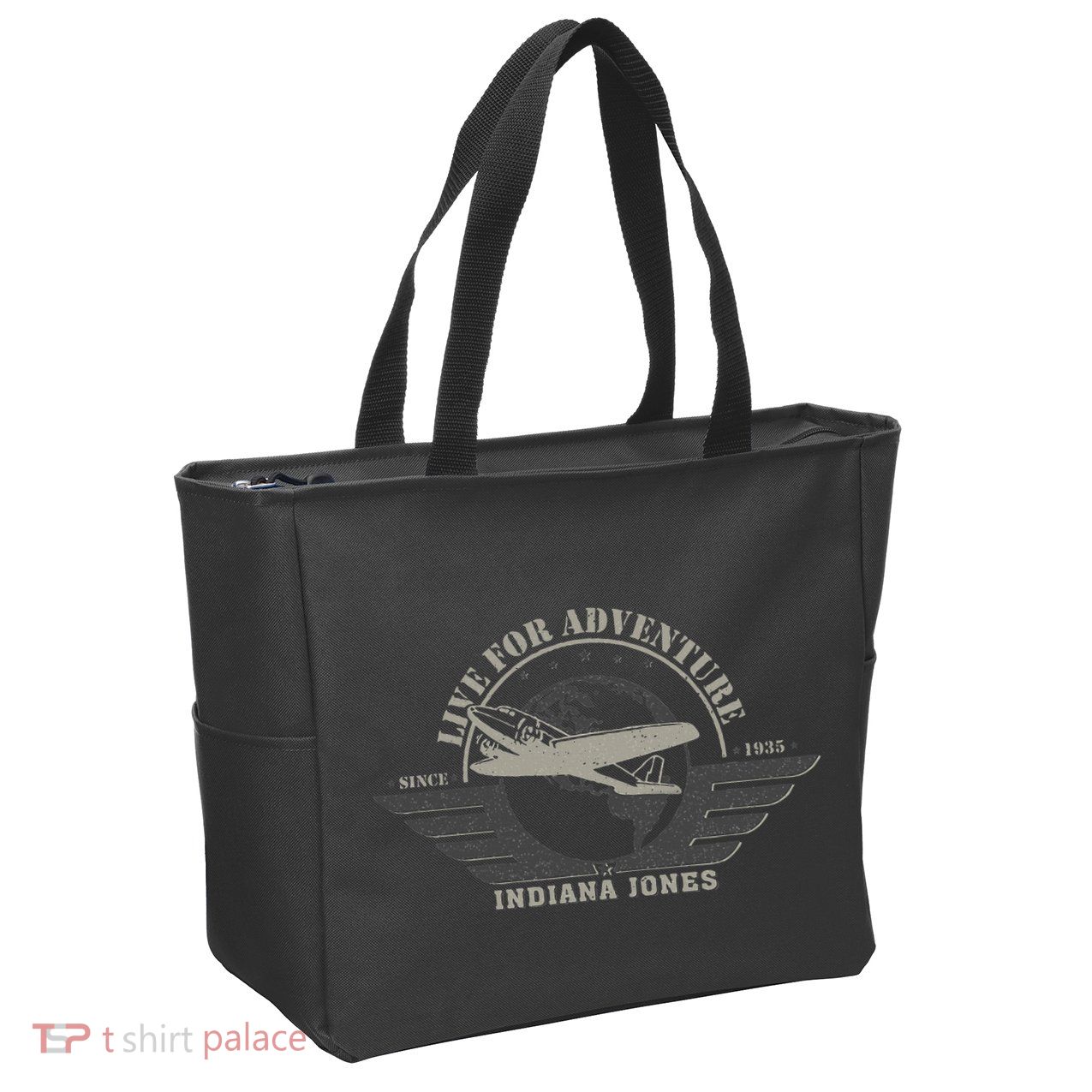 Indiana And The Temple Of Doom Aviation Badge Zip Tote Bag