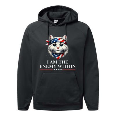 I Am The Enemy Within Harris 2024 I Am The Enemy Within Performance Fleece Hoodie