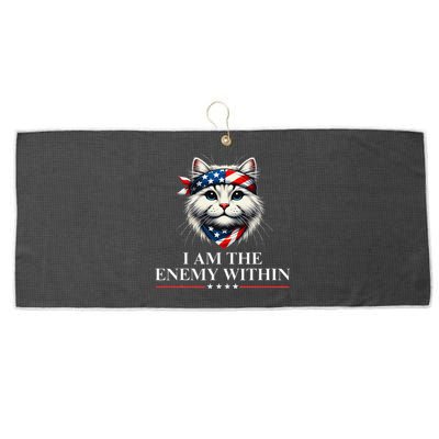 I Am The Enemy Within Harris 2024 I Am The Enemy Within Large Microfiber Waffle Golf Towel