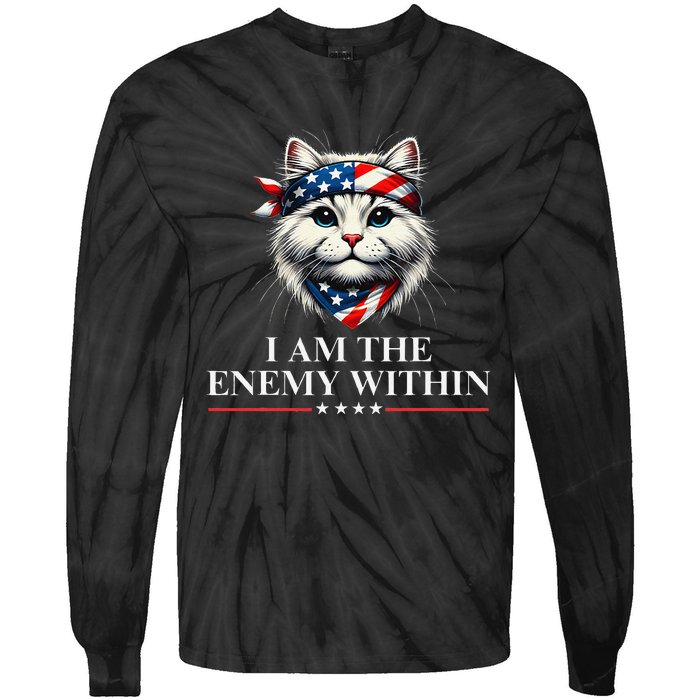 I Am The Enemy Within Harris 2024 I Am The Enemy Within Tie-Dye Long Sleeve Shirt