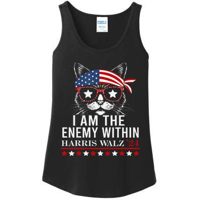 I Am The Enemy Within Harris Walz 2024 Merch Ladies Essential Tank