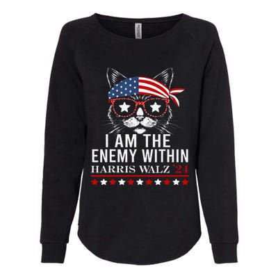 I Am The Enemy Within Harris Walz 2024 Merch Womens California Wash Sweatshirt