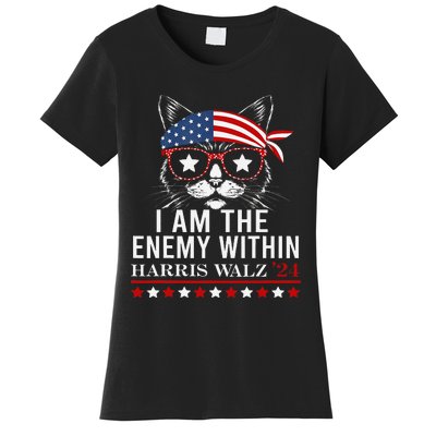 I Am The Enemy Within Harris Walz 2024 Merch Women's T-Shirt