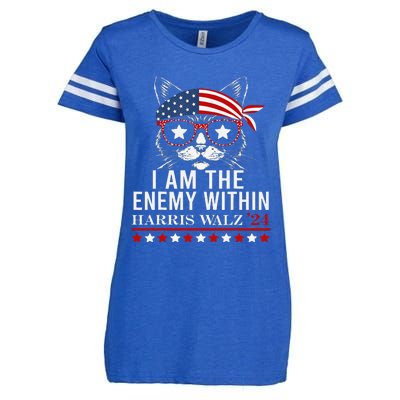 I Am The Enemy Within Harris Walz 2024 Merch Enza Ladies Jersey Football T-Shirt