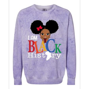 I Am The Strong African Queen Girls Black History Month Colorblast Crewneck Sweatshirt