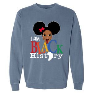 I Am The Strong African Queen Girls Black History Month Garment-Dyed Sweatshirt