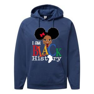 I Am The Strong African Queen Girls Black History Month Performance Fleece Hoodie