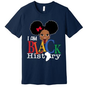 I Am The Strong African Queen Girls Black History Month Premium T-Shirt