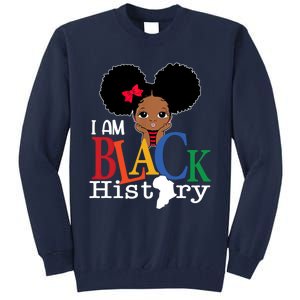 I Am The Strong African Queen Girls Black History Month Tall Sweatshirt