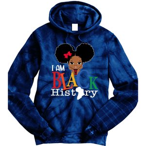 I Am The Strong African Queen Girls Black History Month Tie Dye Hoodie