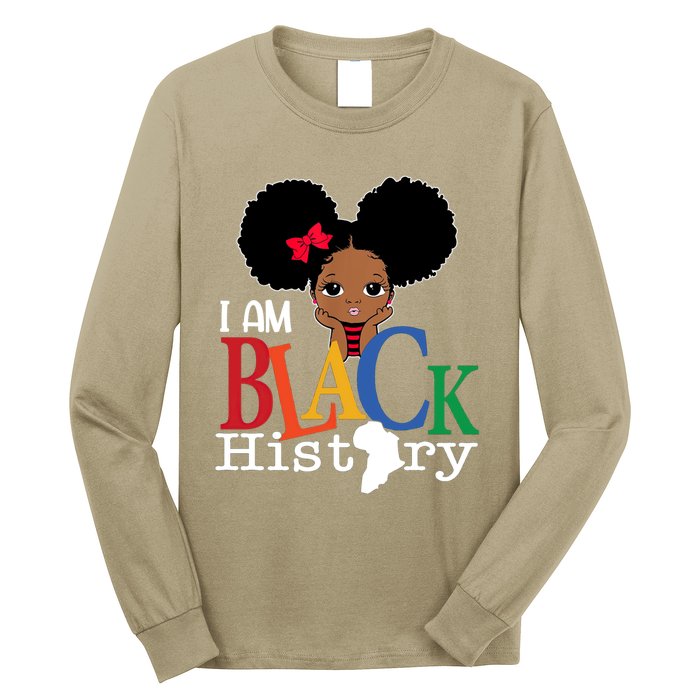 I Am The Strong African Queen Girls Black History Month Long Sleeve Shirt