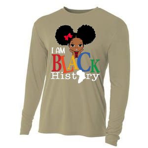 I Am The Strong African Queen Girls Black History Month Cooling Performance Long Sleeve Crew