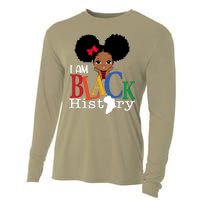 I Am The Strong African Queen Girls Black History Month Cooling Performance Long Sleeve Crew