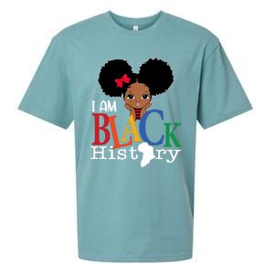 I Am The Strong African Queen Girls Black History Month Sueded Cloud Jersey T-Shirt