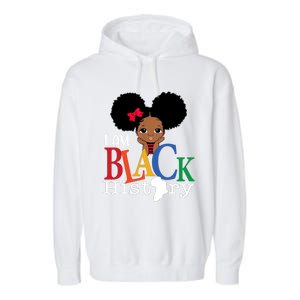 I Am The Strong African Queen Girls Black History Month Garment-Dyed Fleece Hoodie