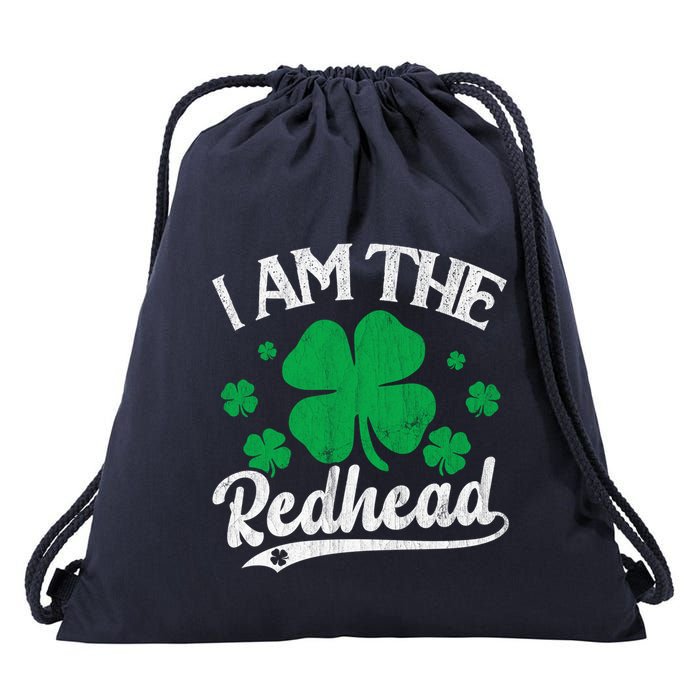 I Am The Redhead Dibs On The Redhead St Patricks Day Drawstring Bag
