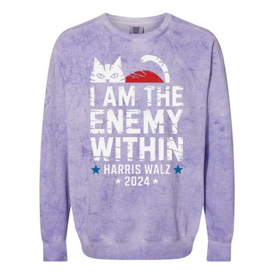 I Am The Enemy Within Kamala Harris 2024 Colorblast Crewneck Sweatshirt