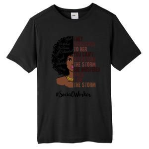 I Am The Storm Social Worker Black History Month Gift Tall Fusion ChromaSoft Performance T-Shirt