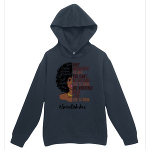 I Am The Storm Social Worker Black History Month Gift Urban Pullover Hoodie