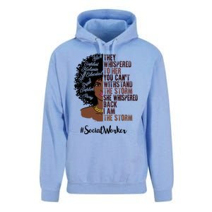 I Am The Storm Social Worker Black History Month Gift Unisex Surf Hoodie