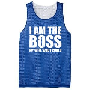 I Am The Boss Gift My Wife Said I Could Cute Gift Mesh Reversible Basketball Jersey Tank