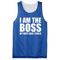 I Am The Boss Gift My Wife Said I Could Cute Gift Mesh Reversible Basketball Jersey Tank