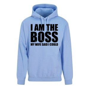 I Am The Boss Gift My Wife Said I Could Cute Gift Unisex Surf Hoodie