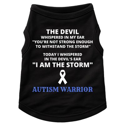 I Am The Storm Autism Warrior Autism Awareness Doggie Tank