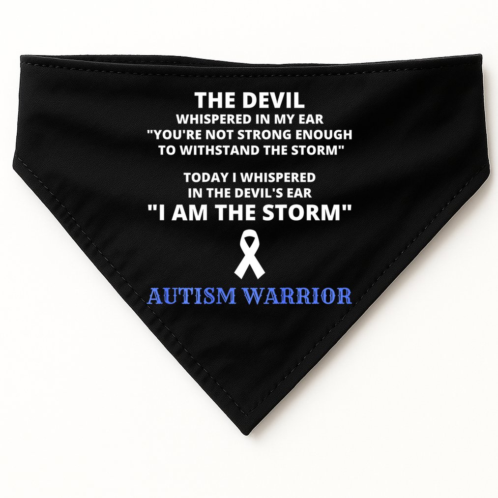 I Am The Storm Autism Warrior Autism Awareness USA-Made Doggie Bandana
