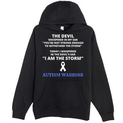 I Am The Storm Autism Warrior Autism Awareness Premium Pullover Hoodie