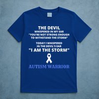 I Am The Storm Autism Warrior Autism Awareness T-Shirt