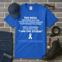 I Am The Storm Autism Warrior Autism Awareness Tall T-Shirt