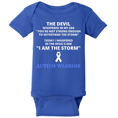 I Am The Storm Autism Warrior Autism Awareness Baby Bodysuit