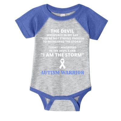 I Am The Storm Autism Warrior Autism Awareness Infant Baby Jersey Bodysuit