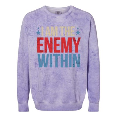 I Am The Enemy Within Colorblast Crewneck Sweatshirt